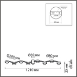 8116/8C COMFI LN25 208 никель, металл Люстра потолочная LED GX53 8*7W 220V SANATA