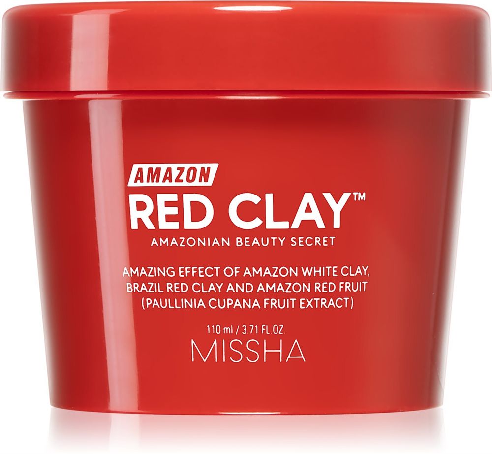 Missha очищающая маска для уменьшения кожного сала и сужения пор с глиной Amazon Red Clay™