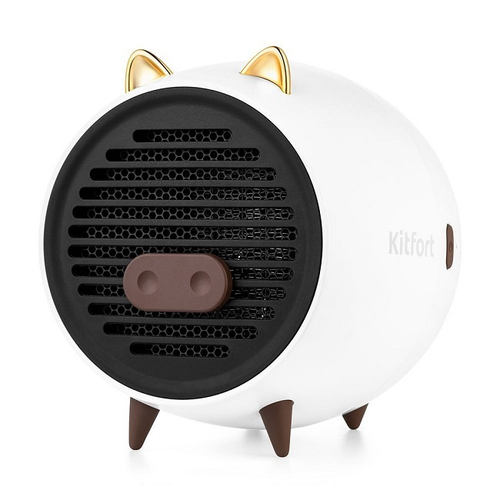 Тепловентилятор Kitfort KT-2711, мощность 0.5 кВт, механическое управление, белый