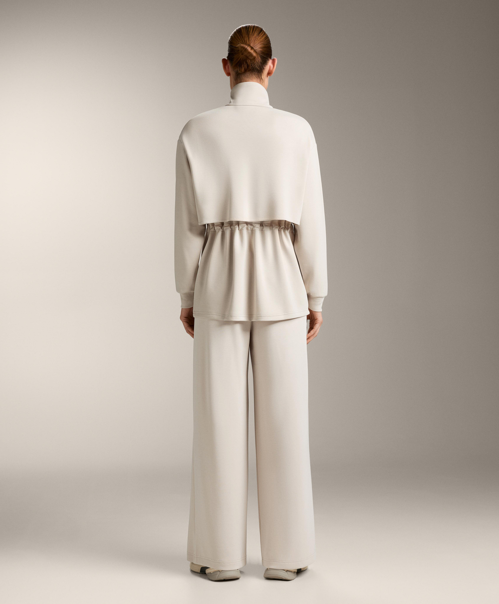 OYSHO Брюки прямого кроя из мягкого со складками, норка