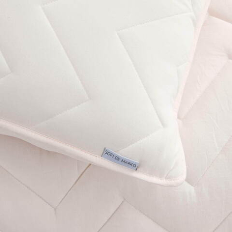 Покрывало 160х220 и наволочка 50х70 Sofi De MarkO Робби кремовое