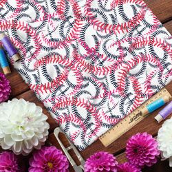 Ткань муслин длинные розовые и чёрные листья на белом фоне