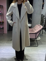 Дубленка Тэдди лонг молочный