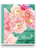 Тетрадь А5, 48 л., BRAUBERG, клетка, блестки, ДУШИСТЫЕ ЦВЕТЫ, 402810, 1шт