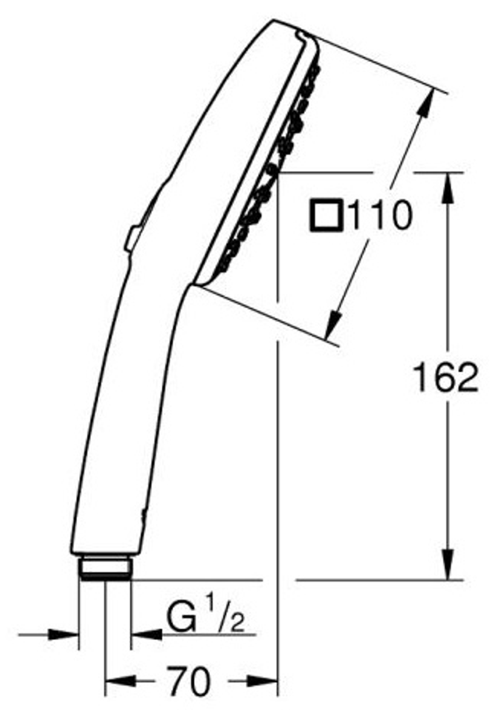 Ручной душ GROHE Tempesta Cube 110, 3 режима струи, хром (27574003)
