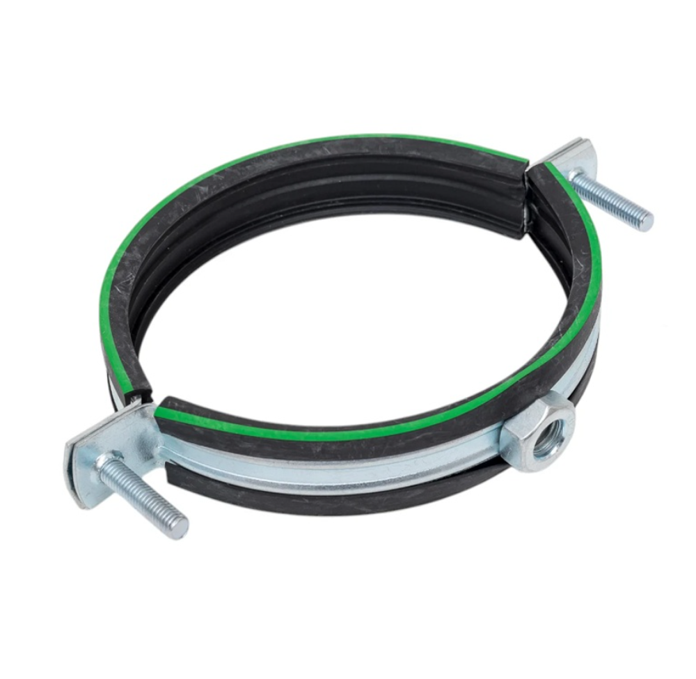 Хомут для труб 4" (108-116 мм) с уплотнителем и гайкой М10/1,5х20 мм