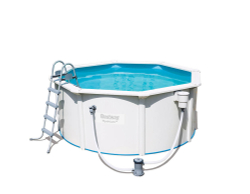 Стальной бассейн Bestway Hydrium Pool Set 300х120 см + фильтр-насос 2006 л/ч, лестница, подстилка (56563/56290 BW)