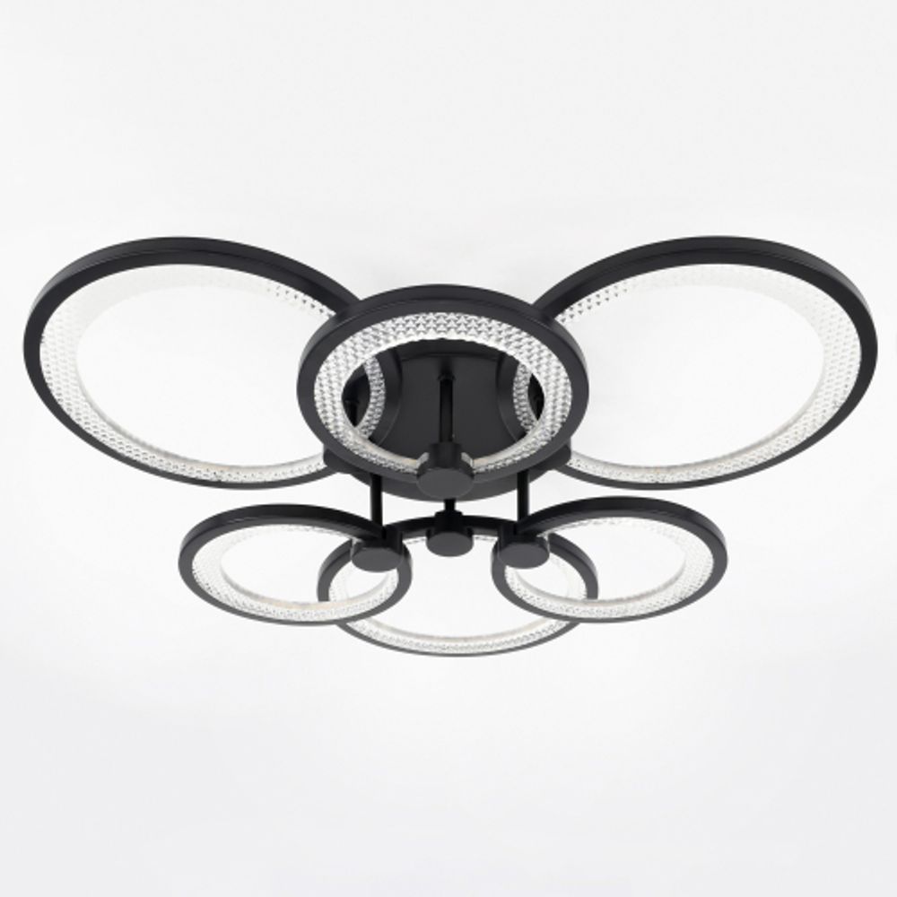 Светильник потолочный светодиодный ЭРА Модерн Odry CLL-1-117W 3K-6,5K RC BK с ДУ черный