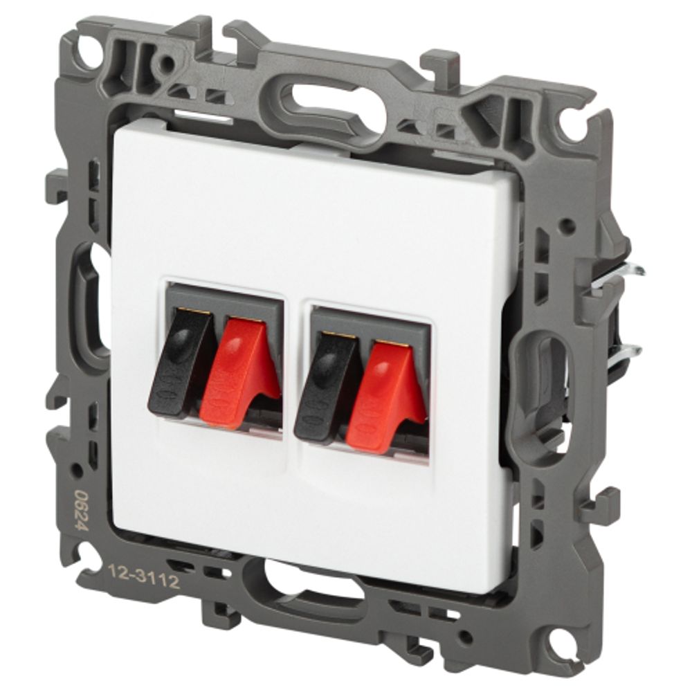 Розетка ЭРА Серия 12 12-3112-01М аудио двойная, белый матовый