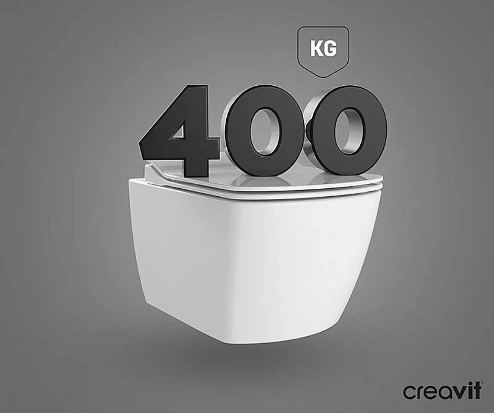 Унитаз подвесной с функцией биде CREAVIT ELEGANT EG321-00 белый, безободковый