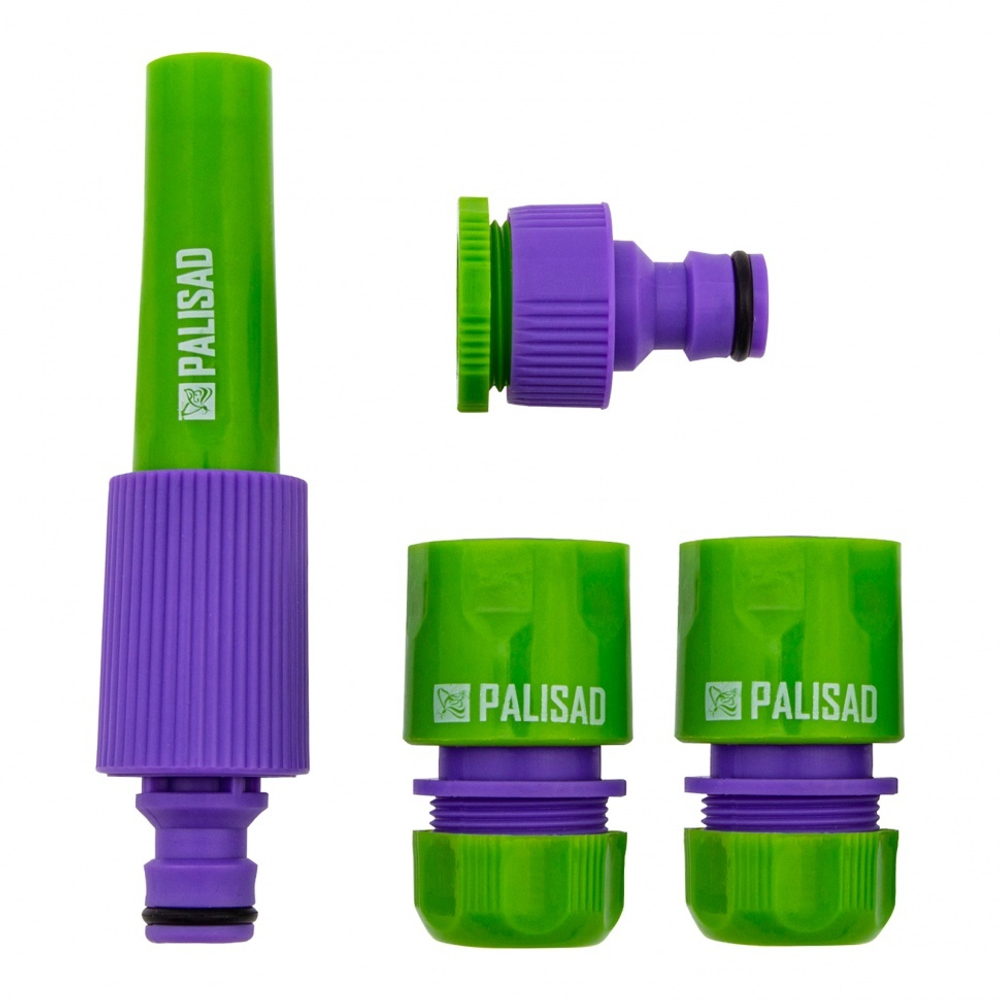 НАБОР Д/ПОДКЛЮЧЕНИЯ ШЛАНГА PALISAD 1/2 РАСПЫЛИТЕЛЬ 3 АДАПТЕРА К РАСПЫЛИТЕЛЮ 6517