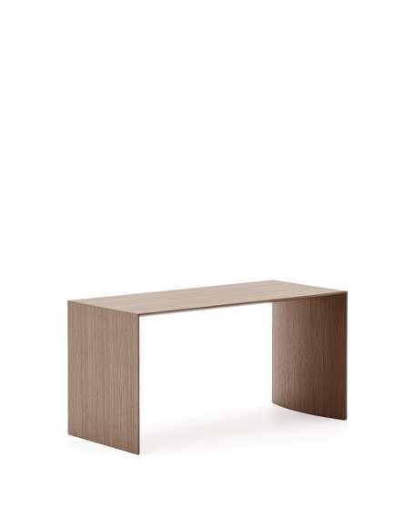 Журнальный столик Litto из шпона ореха с отделкой натурального цвета, 90 x 45 см