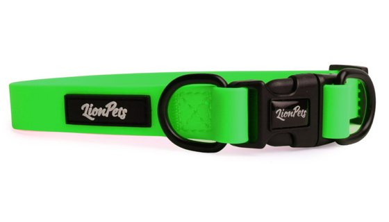 Ошейник из биотана LionPets зеленый неон