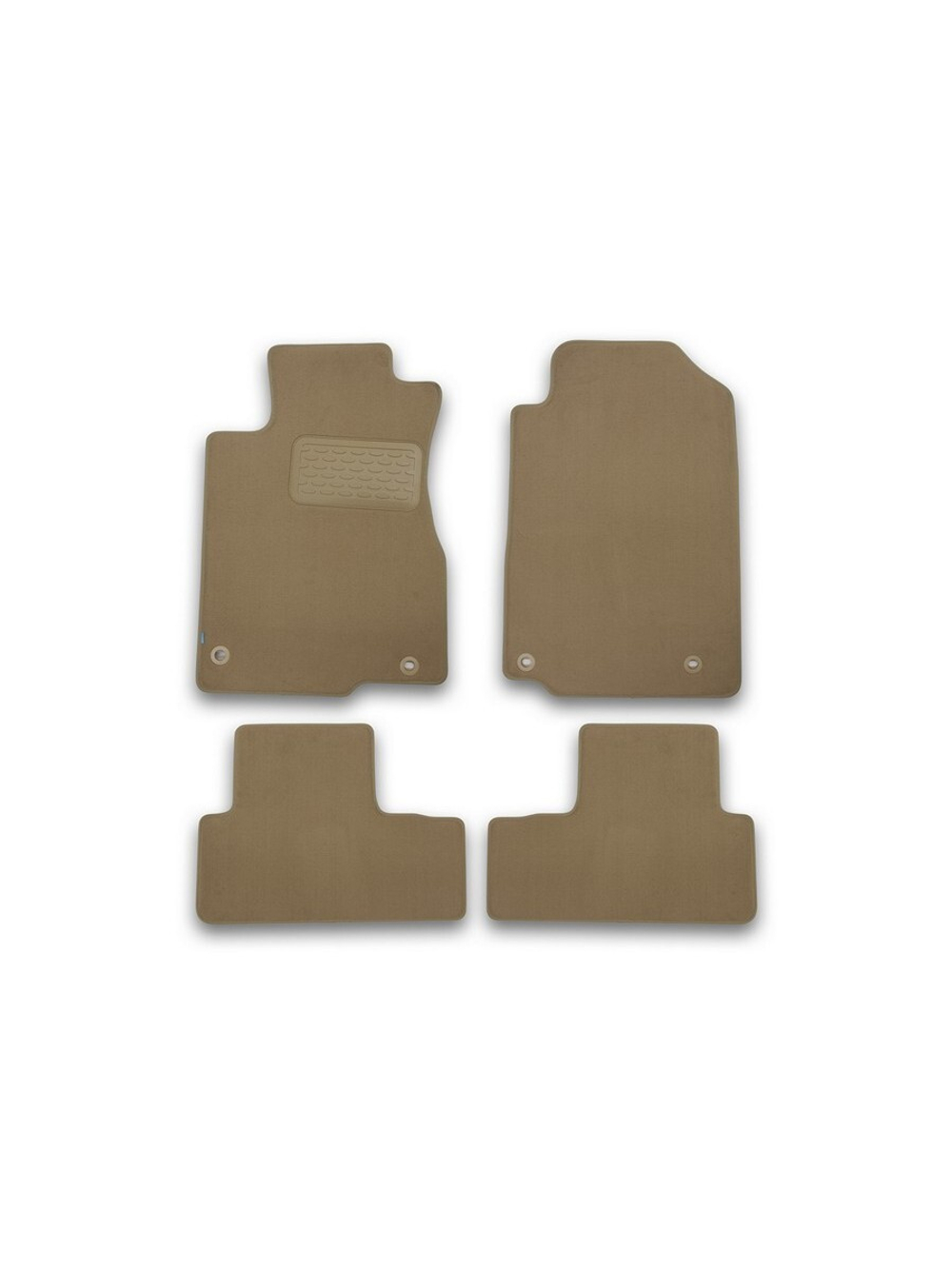 Коврики в салон для HONDA CR-V, 2012-2015, 2014-2018, кроссовер, 4 шт. (текстиль, бежевые) KLEVER04183022112KH