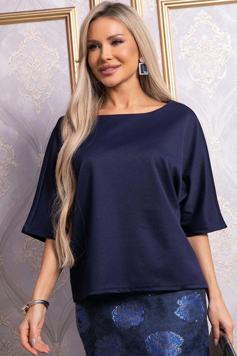 Блуза Стильный замысел (синяя) Б14842-10М LT Collection