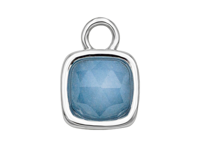 50263-кг Подвеска квадратная "Кварц голубой" 10мм, родий