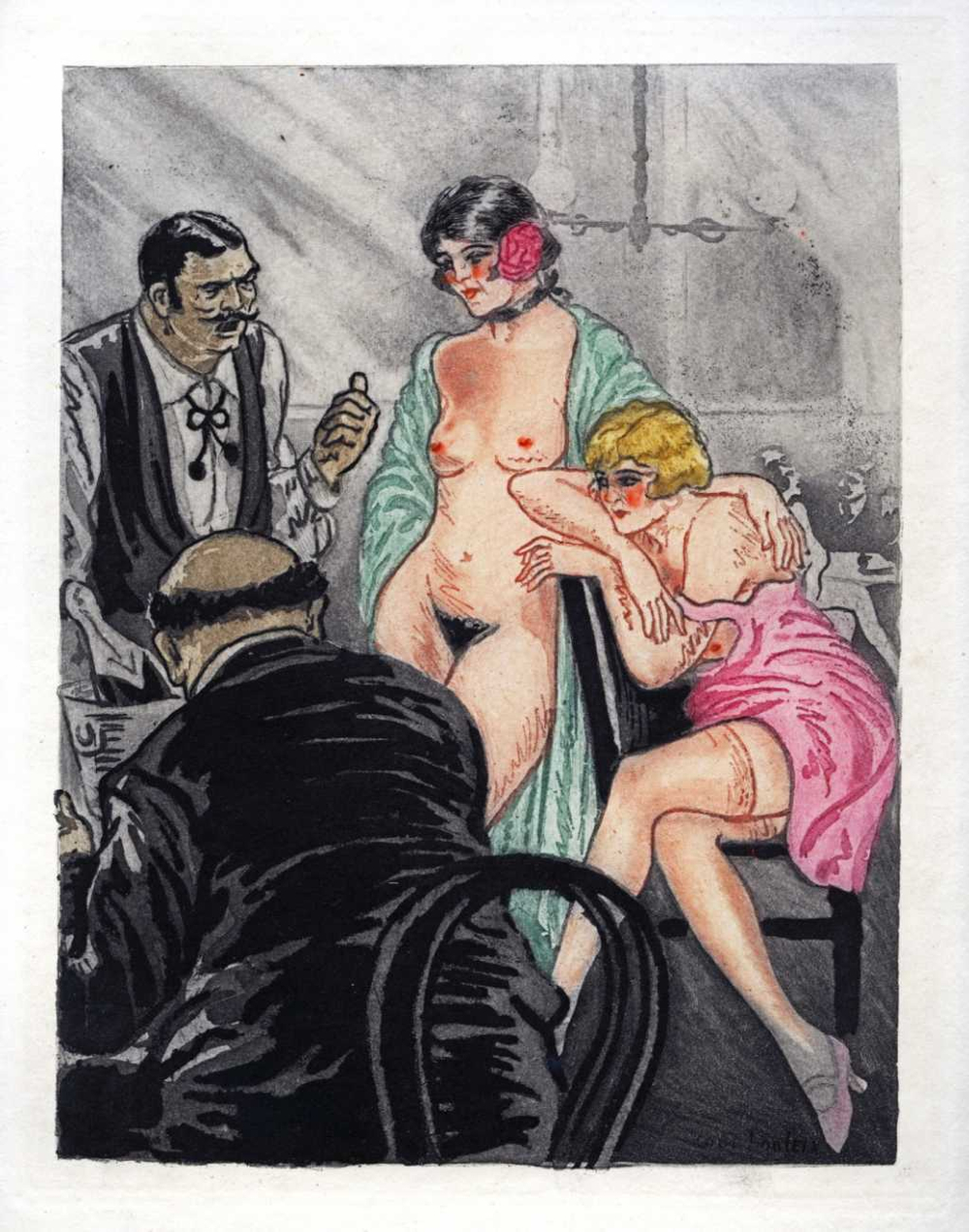 Leon Courbouleix (1887-1972) - эротическое искусство французского художника
