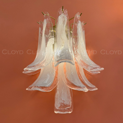 Бра Cloyd AZORES-B W2 / выс. 42 см - латунь светл. - бело-прозрачн.стекло (арт.20471)