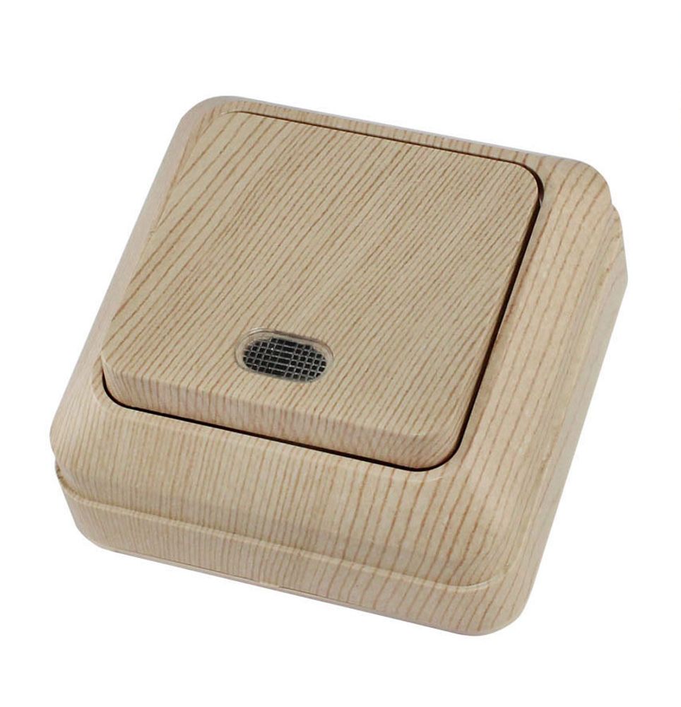 Выключатель UNIVersal Олимп СОСНА 1кл. с подсвет. о/п 10А 250В