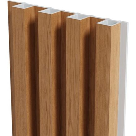 Стеновая реечная панель WPC Дуб золотой, 290x16,8 см