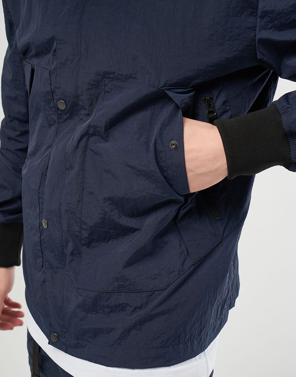 Ветровка We Don’t Care Crinkle Nylon Windrunner Jacket Navi