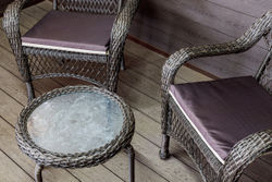 Садовый комплект из искусственного ротанга Мэдисон НЬЮ (Medison NEW) Balcony set с круглым столиком с подушками на сиденье