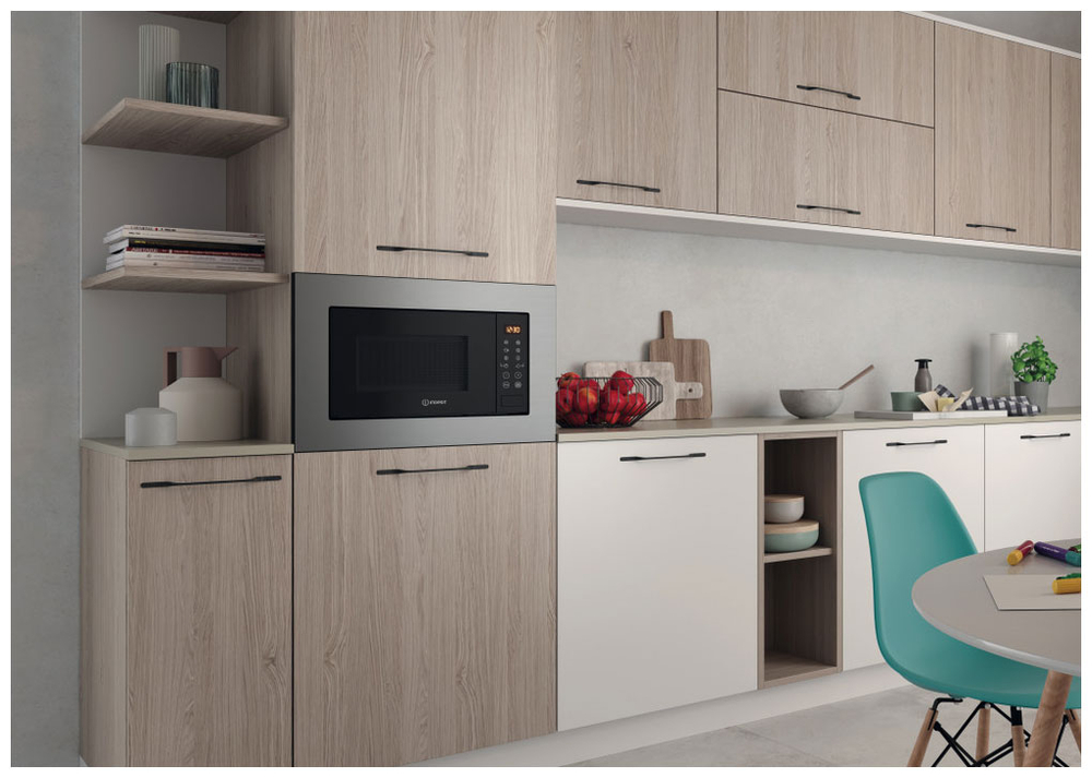 Встраиваемая микроволновая печь СВЧ Indesit MWI 120 GX, нержавеющая сталь