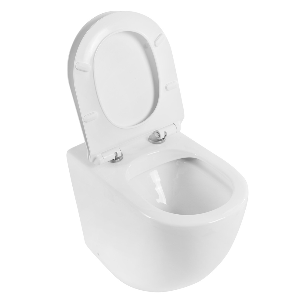 Унитаз безободковый приставной BelBagno SFERA-R BB2141CBR