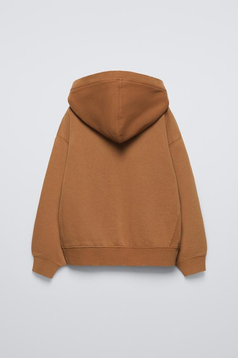 ZARA КОМПЛЕКТ ИЗ ХУДИ И БРЮК WIDE LEG ИЗ МЯГКОЙ ТКАНИ, СВЕТЛО-КОРИЧНЕВЫЙ