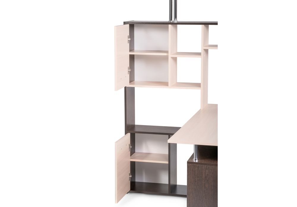 Компьютерный стол КС-15 142,7х130х175,2 венге / дуб молочный левый