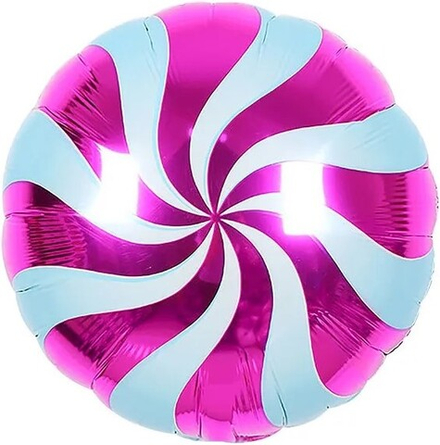 Шар круг Леденец малиново-голубой