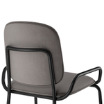 Стул полубарный Ror, 2 frame, велюр, черный/серый