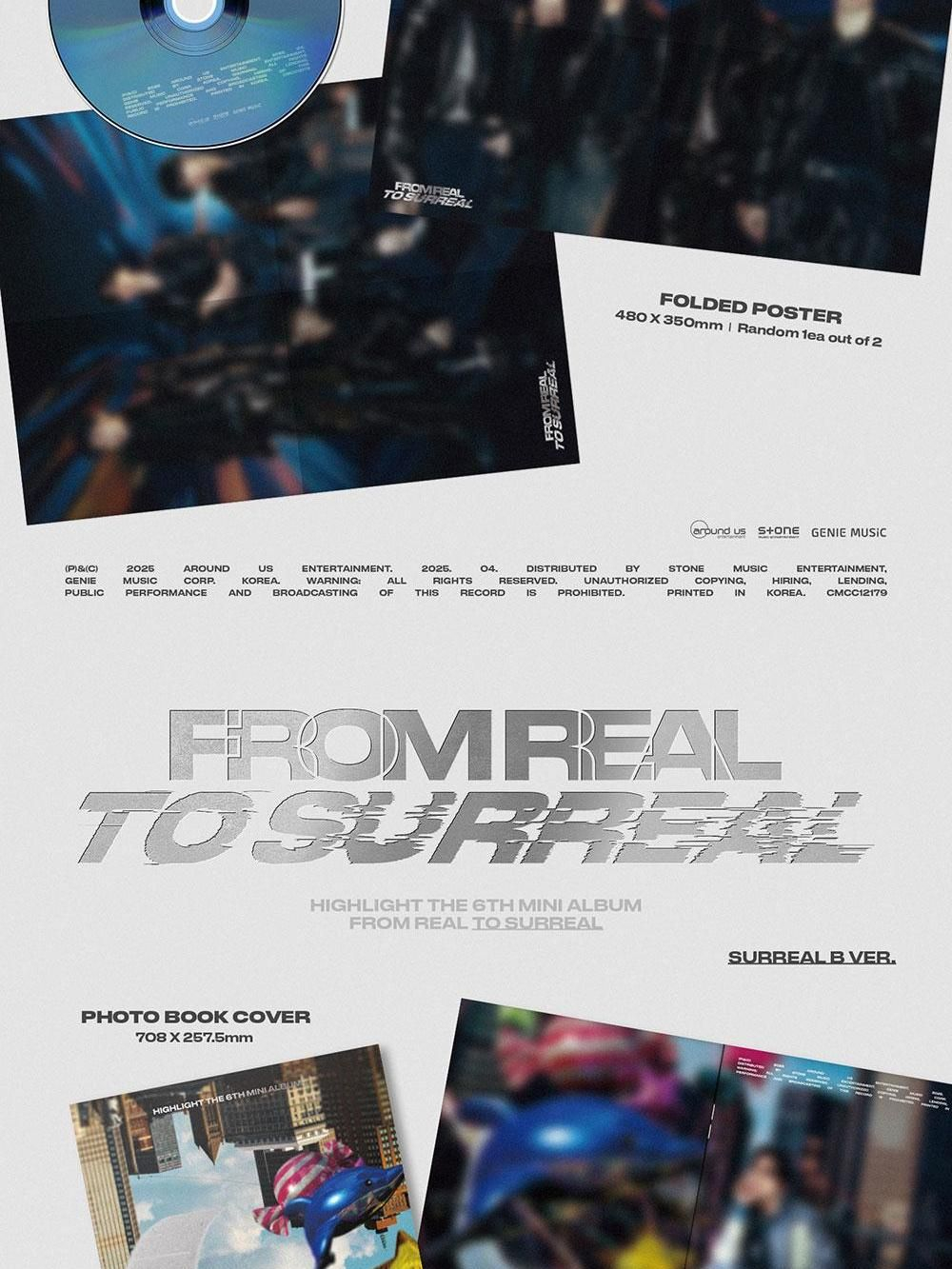 Альбом HIGHLIGHT - FROM REAL TO SURREAL 6th Mini Album PHOTO BOOK 4 Version SET