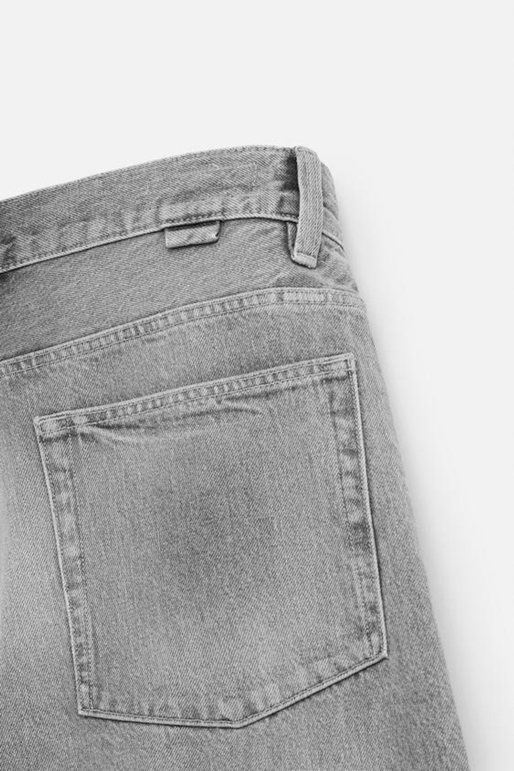 ZARA ДЖИНСОВЫЕ ШОРТЫ-БЕРМУДЫ СВОБОДНОГО КРОЯ, СЕРЫЙ