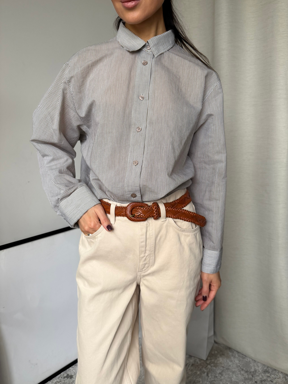 Хлопковая рубашка Massimo Dutti, М