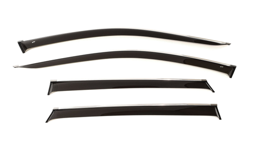 Дефлекторы боковых окон Cobra Tuning на Haval Jolion 5d 2021 хромированный молдинг арт.H60821CR