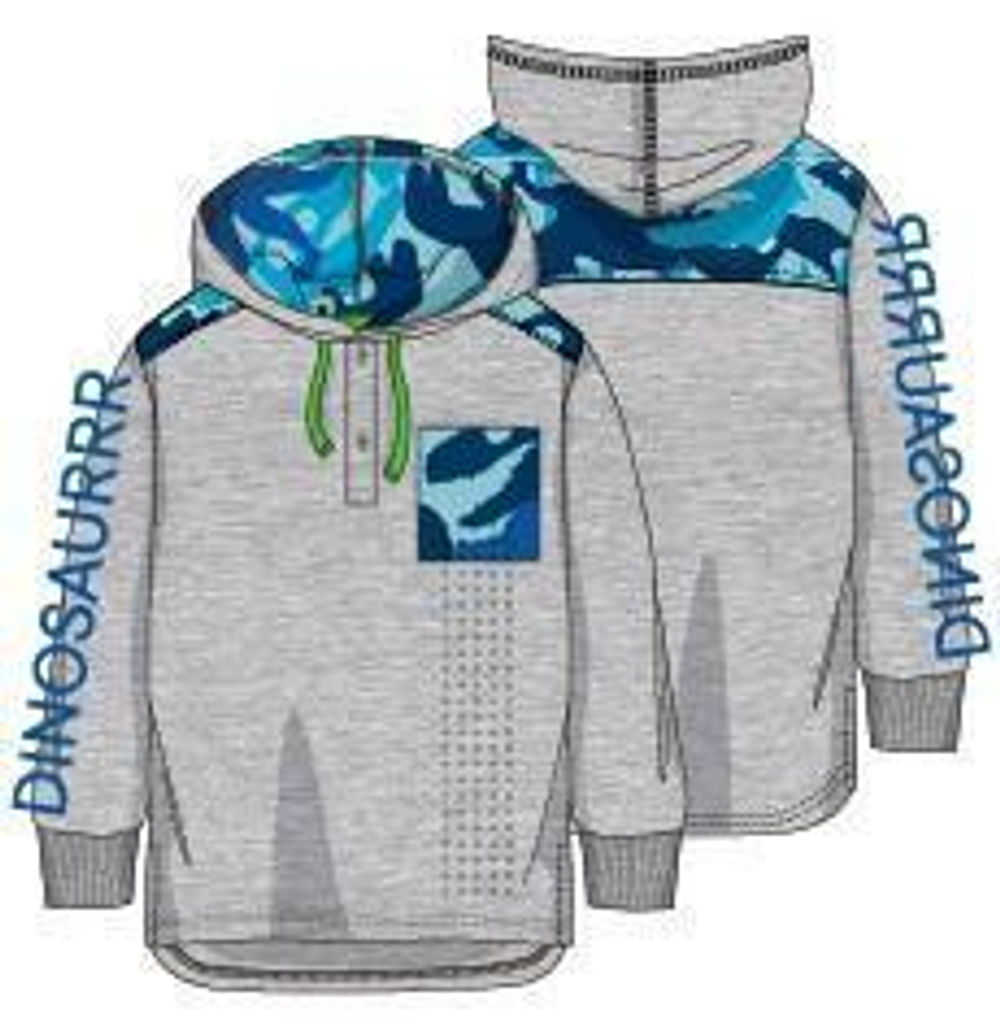 Толстовка д/мал, серый, р.110, (Батик) 00864_BAT