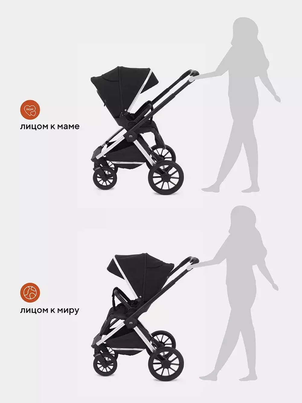 Коляска детская MOWBaby "TILDA" (3в1) MB065 Black