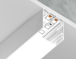 Ambrella Алюминиевый профиль накладной/подвесной "Profile System" 25*25 для светодиодной ленты до 23мм Profile System GP2500WH