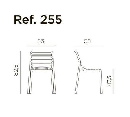 Стул пластиковый Nardi Doga Bistrot, мятный