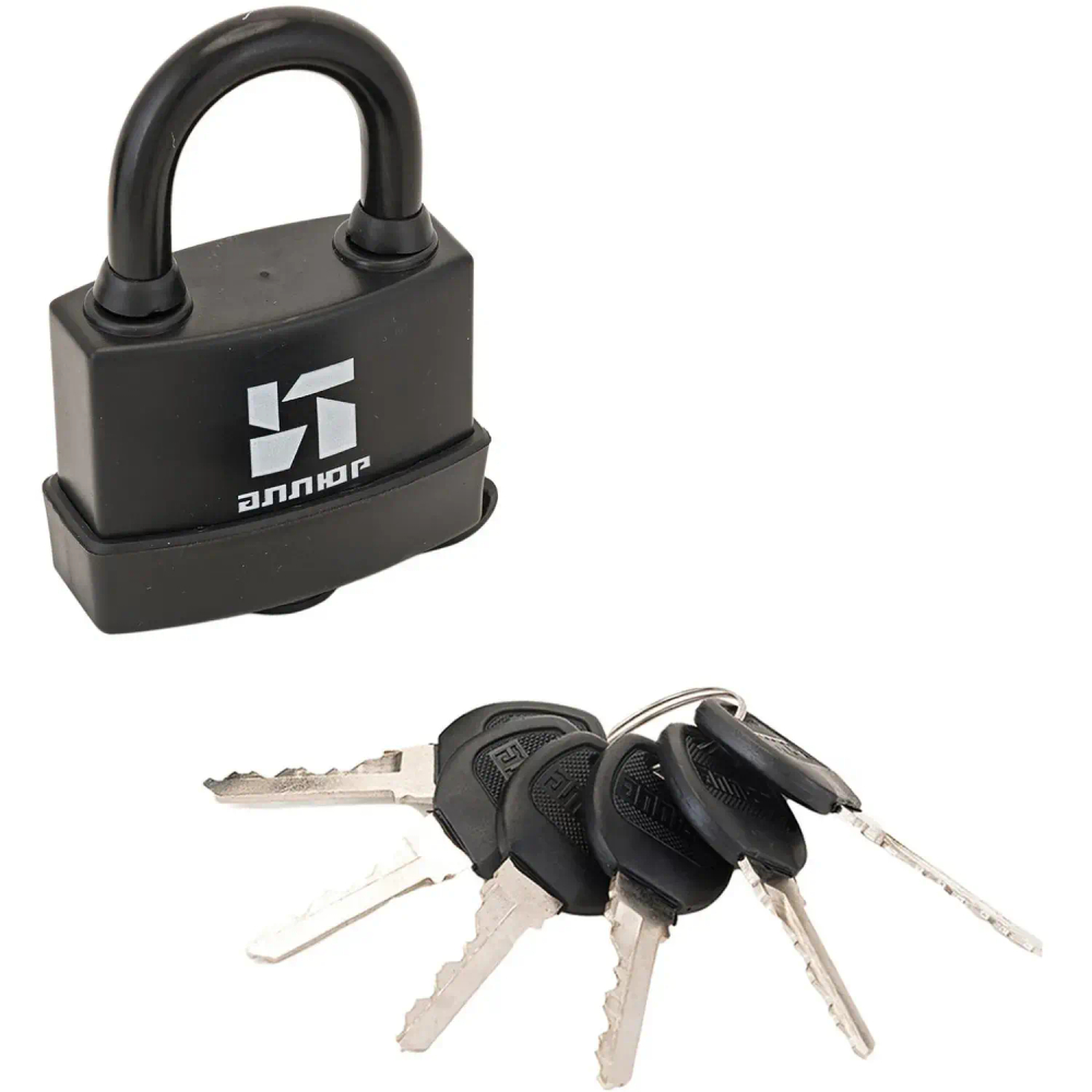 Замок навесной всепогод_УЗК Аллюр ВС1Ч-376П (71xd=10) чугун черный (6кл)