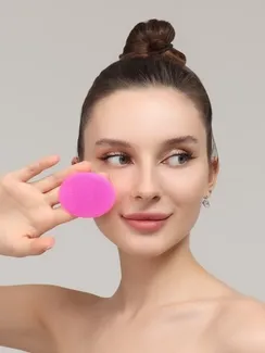 Щётка для умывания «Овал» на присоске, 6,3 см, цвет МИКС