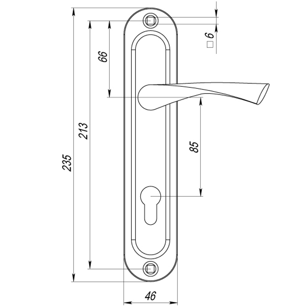 Ручка на планке HANDLE90.CRONA.18-85 (P90 8518 CRONA) СP хром