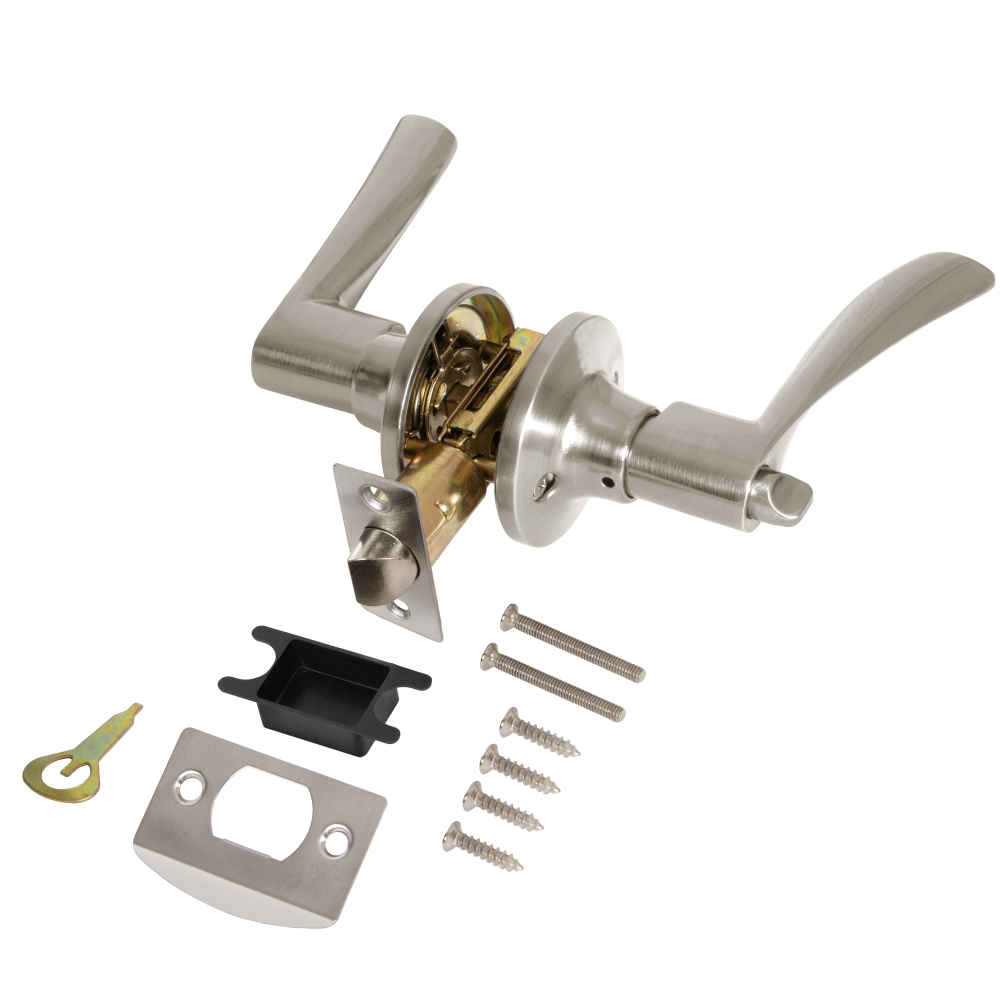 Ручка защелка DK610/BL SN-BK (фик.) мат.никель