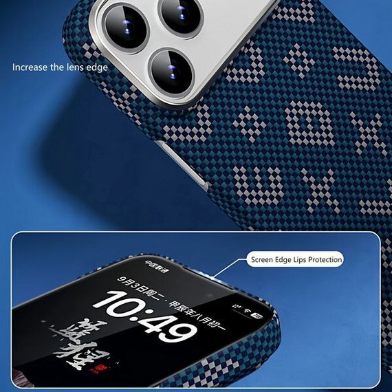 Чехол BlueO Gilded Tactile Woven Aramid Fiber Magnetic Case для iPhone 17 Pro Max Red (BL061-17promax-Red)