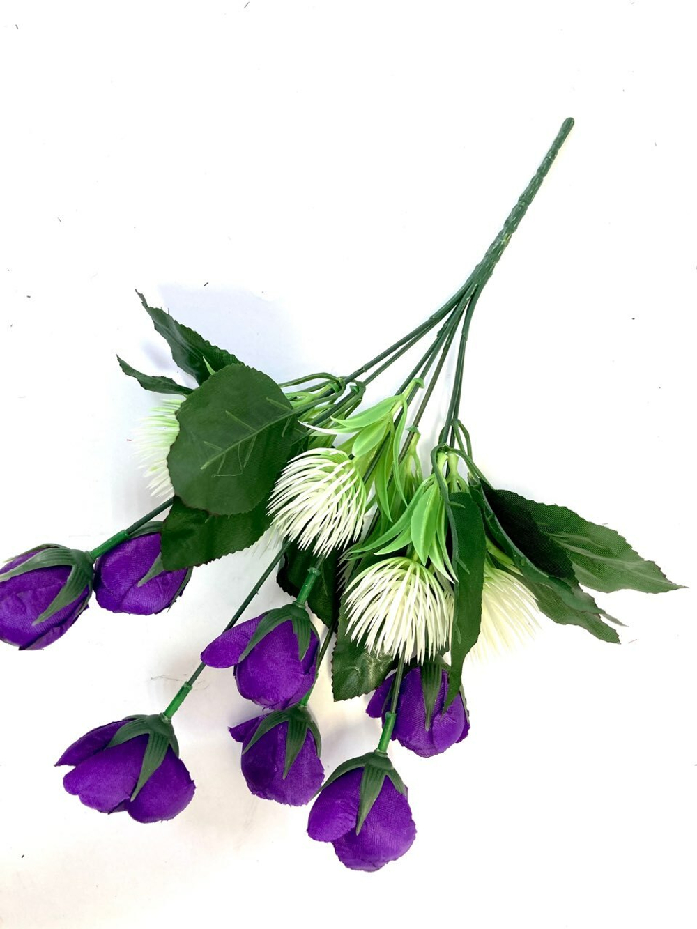 Цветы искусственные Розы фиолетовые 32см