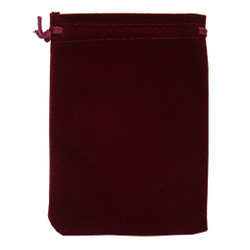 Подарочный бархатный бордовый мешочек для кулонов, колец, серёг, запонок и небольших браслетов 7х9 см UP-3