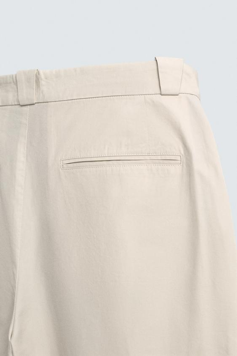 ZARA БРЮКИ STRAIGHT FIT ИЗ ХЛОПКА И ЛИОЦЕЛЛА, ПЕСОЧНЫЙ