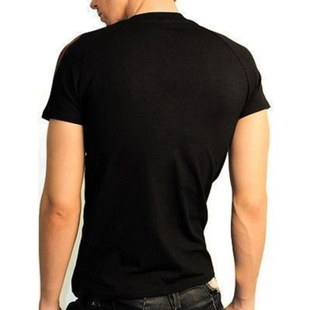 Мужская футболка черная с коричневым принтом Doreanse 2575