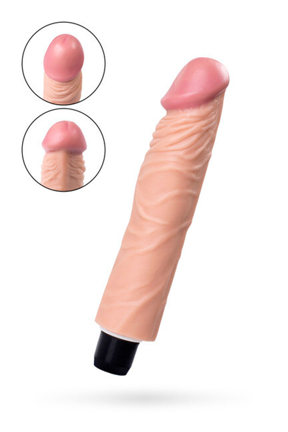 Реалистичный вибратор A-Toys, (19,5 см) (Цвет: телесный)